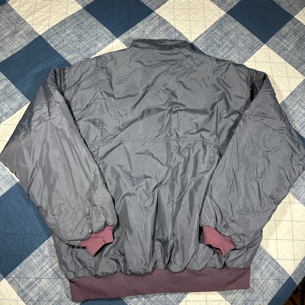 Vintage 80s Made in USA Patagonia Synchilla Shelled Jacket Grey Blue XL 42111 F8 - Picture 6 of 13